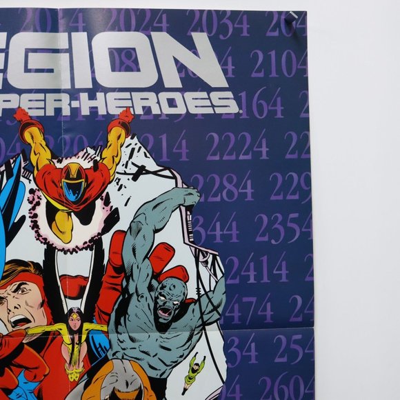 VTG 1984 Legion of Super-Heroes DC Comics Promo Comic Shop Poster 22"x17" - Picture 4 of 7